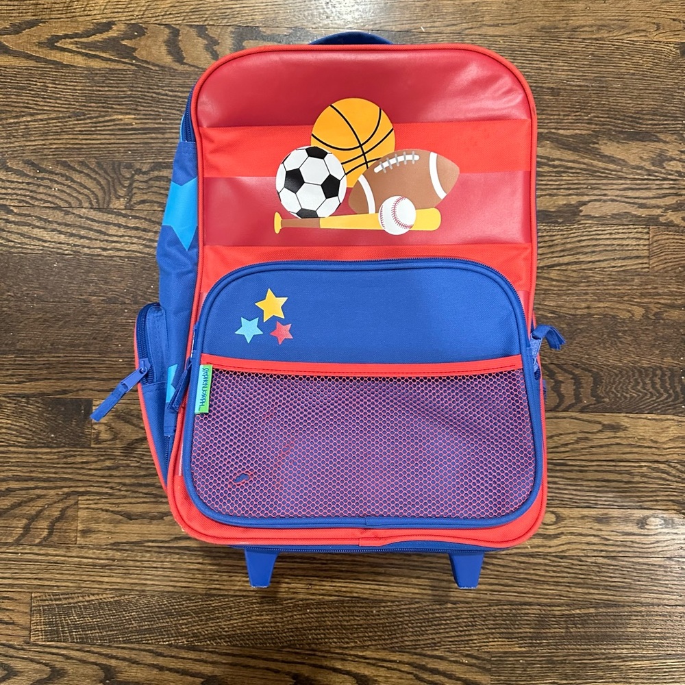 Kids rolling luggage. Stephen Joseph kids luggage 18 inches. Kids suitcase